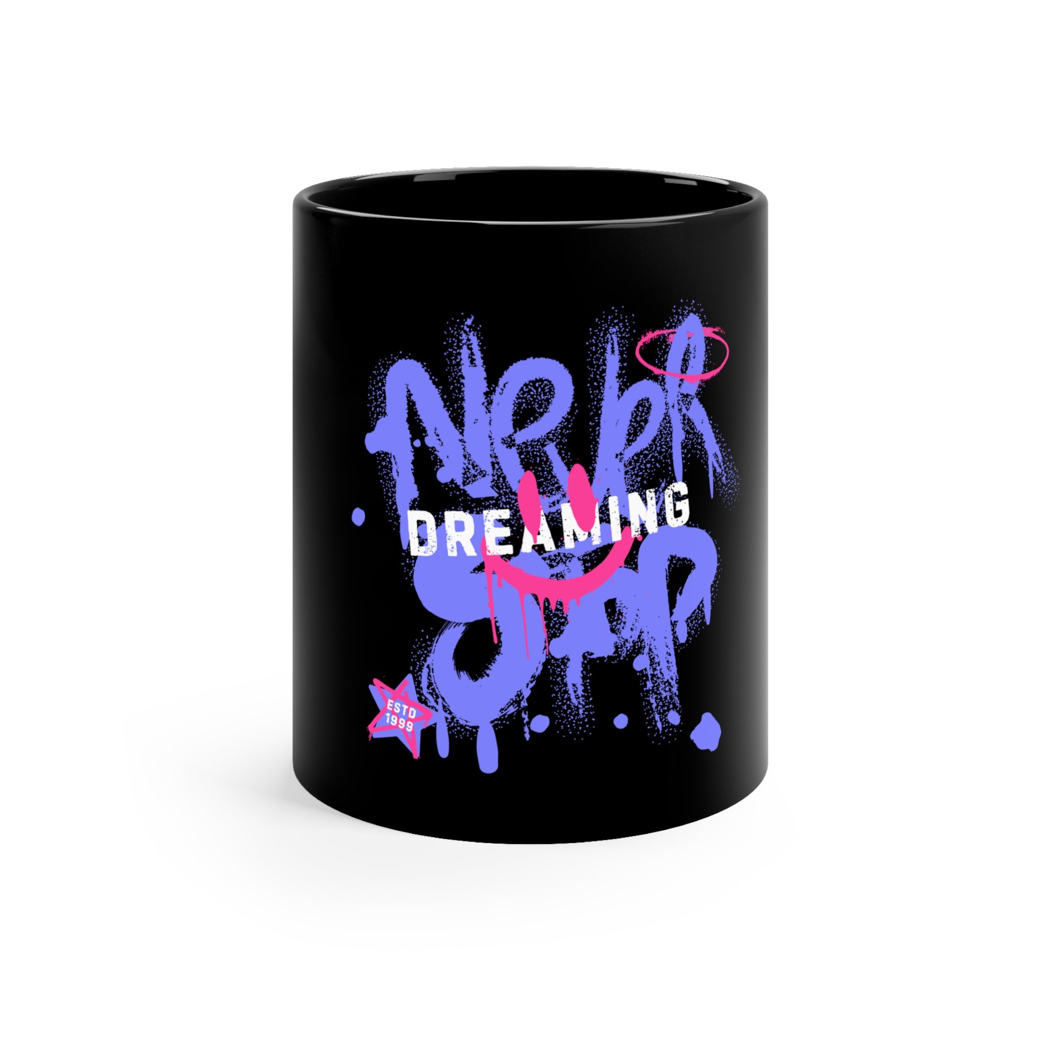 Custom Black Coffee Mug 11oz - Never Stop Dreaming Design Printify