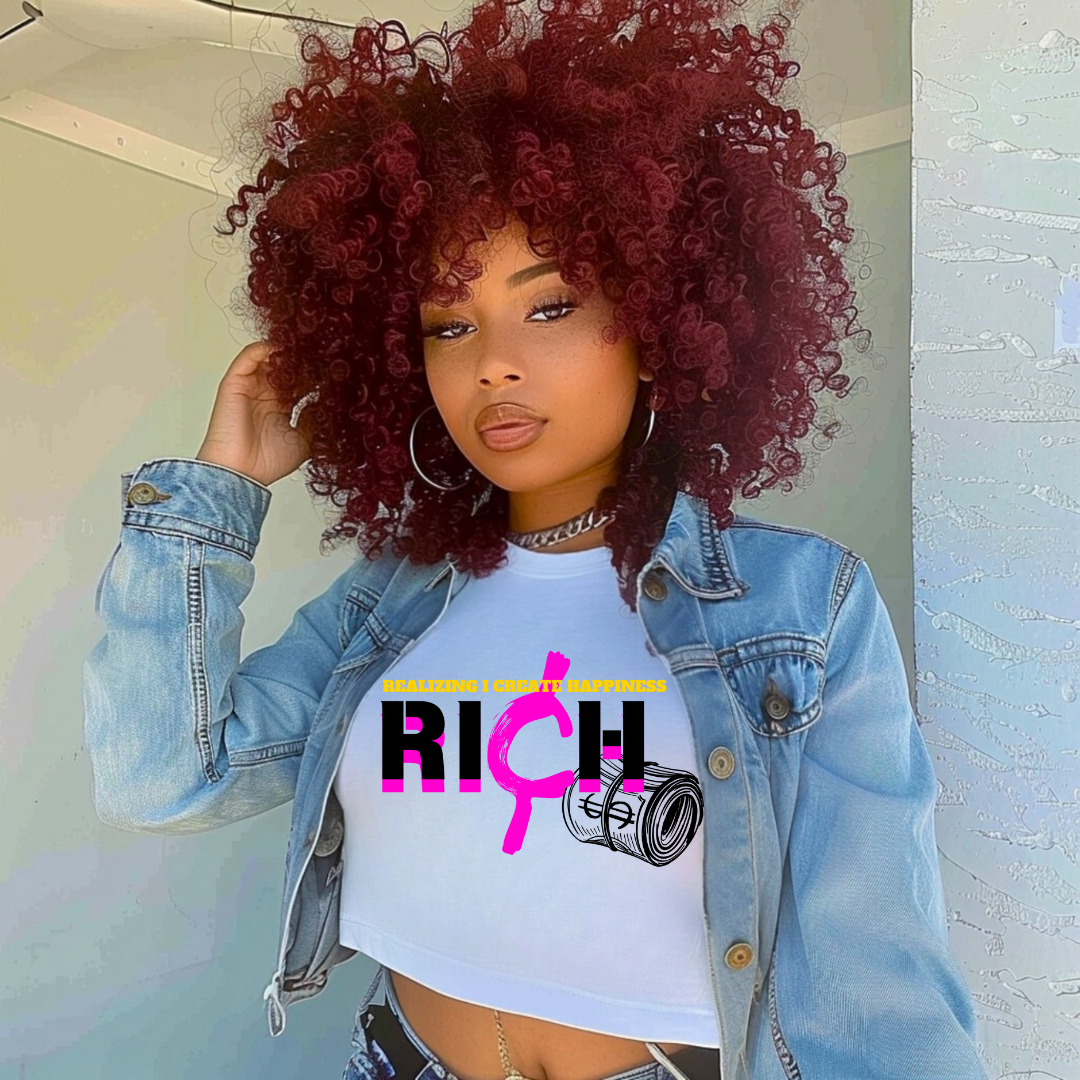 Tank Top RICH Positive Mindset Manifest Joy Women's Micro Rib Racer Printify