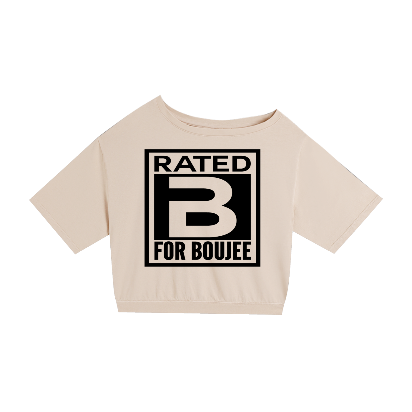 "B" FOR BOUJEE Asymmetric Shoulder Oversized Cotton T-Shirt ODMPOD