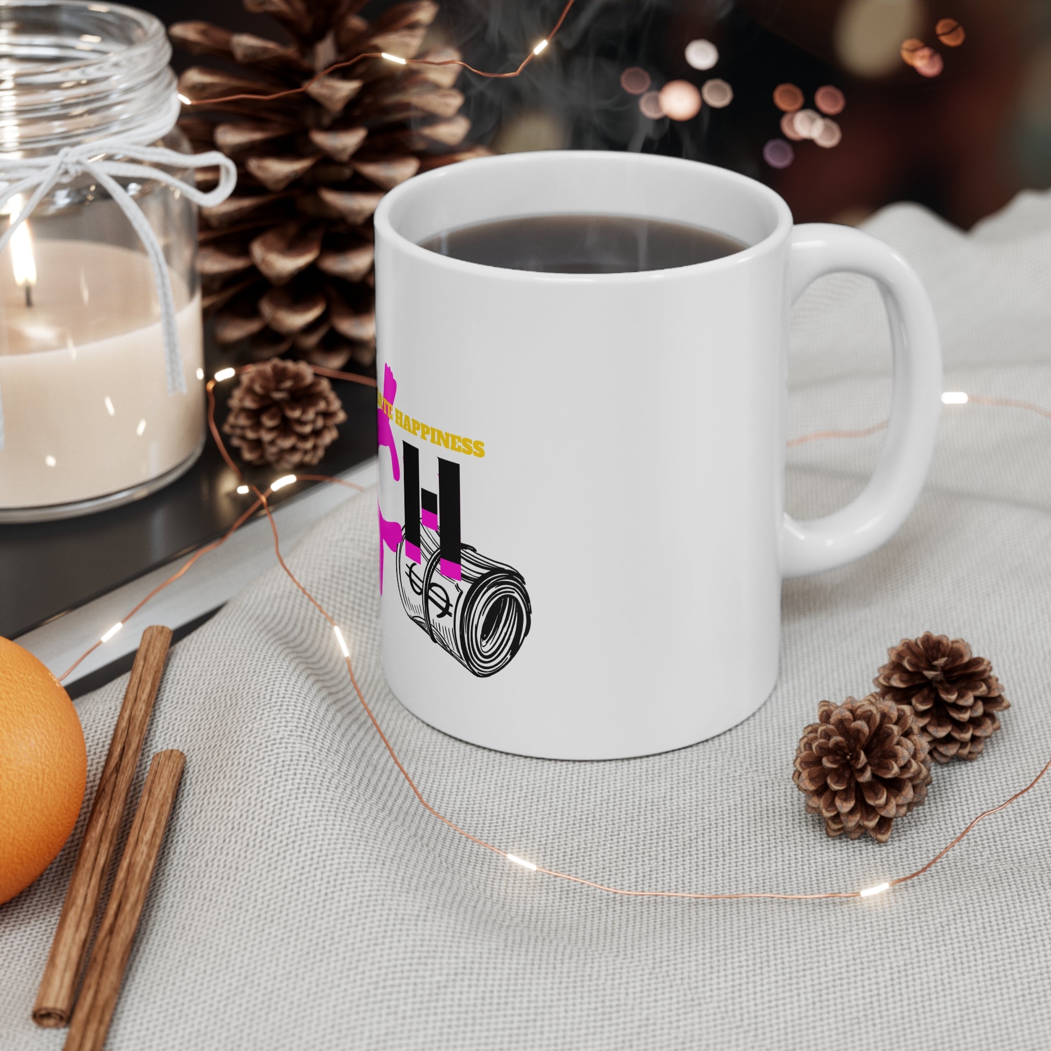 Inspiration RICH Mug 11oz - Positive Mindset Manifest Joy Coffee Cup Gift Printify
