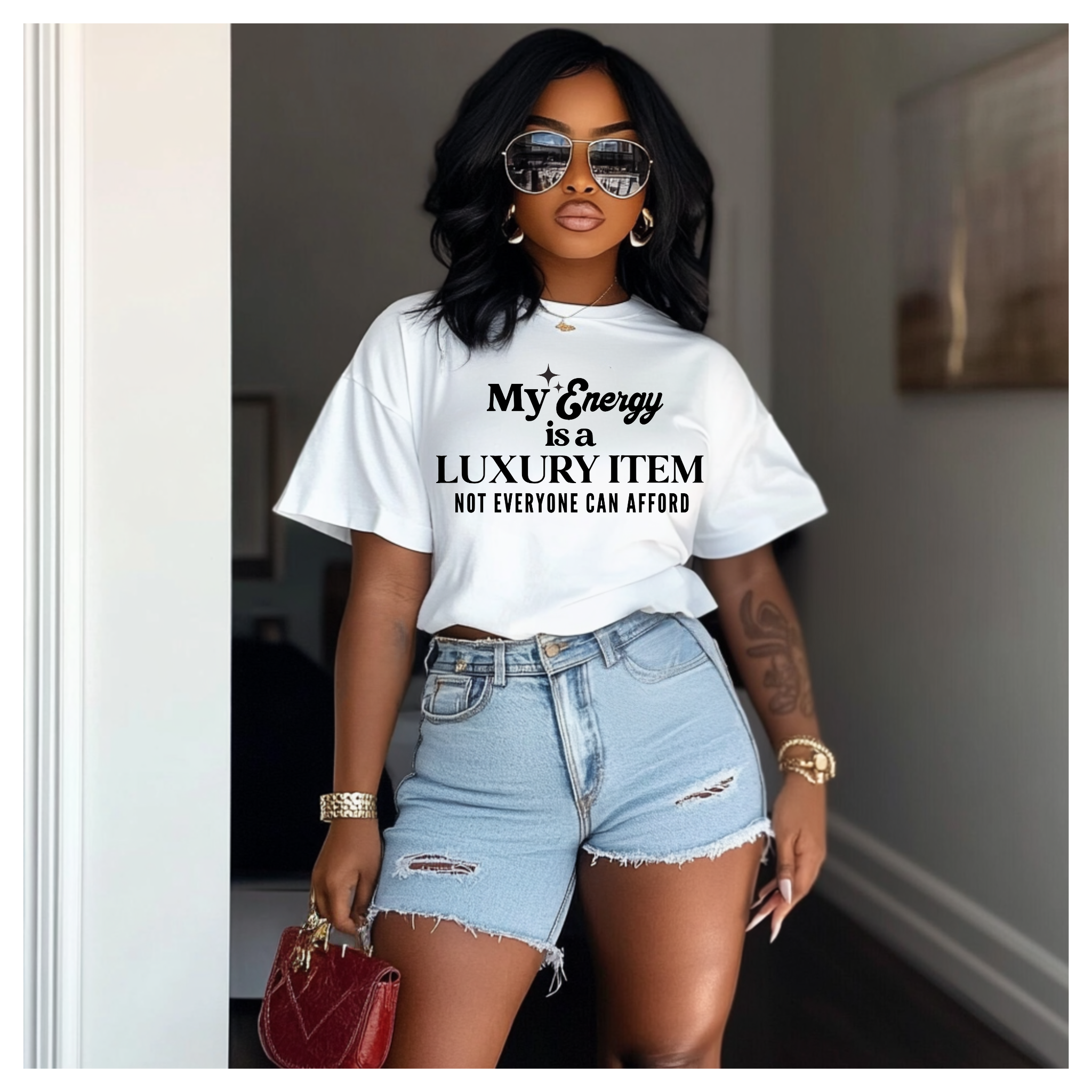 “My Energy Is a Luxury Item” T-Shirt – Holiday Edition Pretty Flawless Pixie