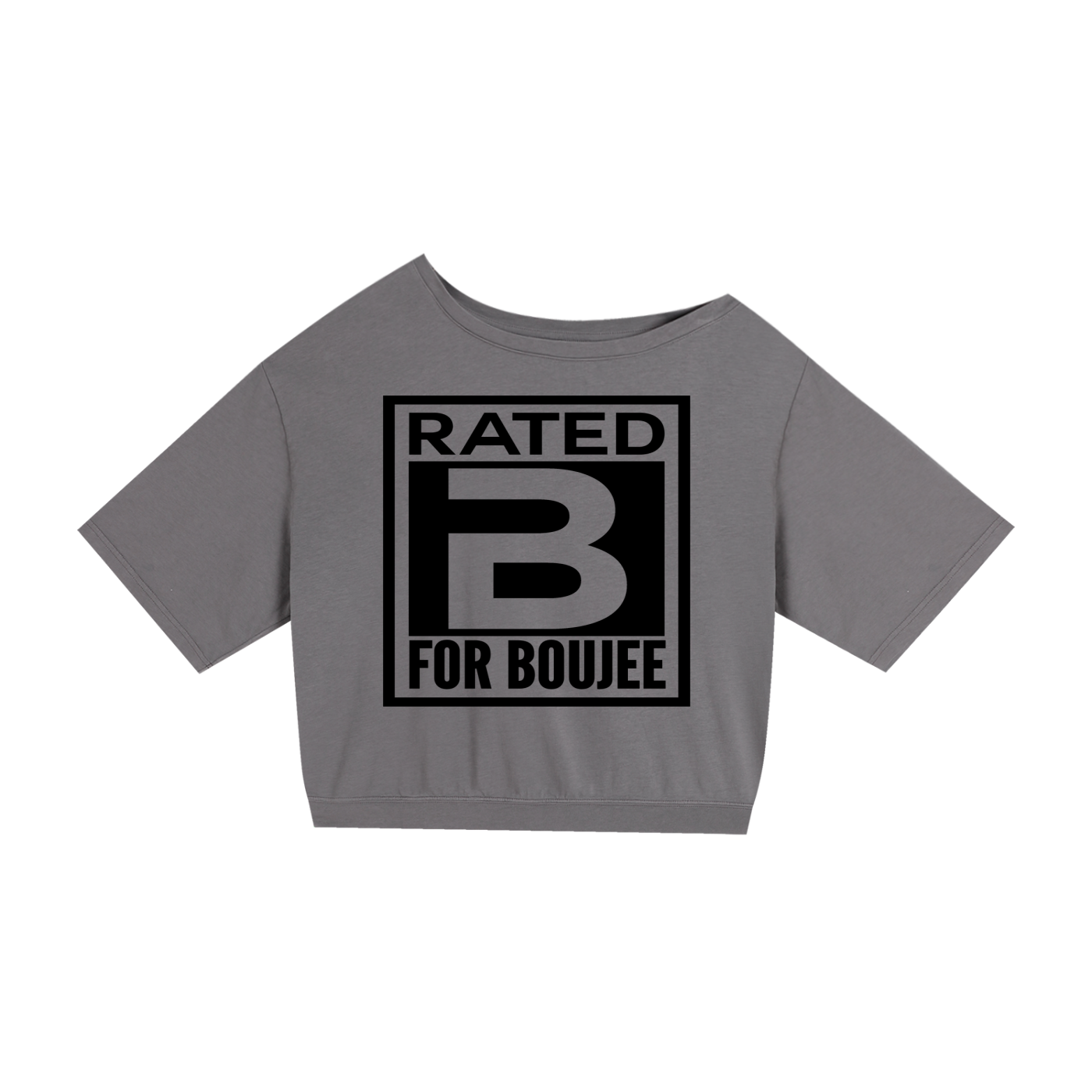 "B" FOR BOUJEE Asymmetric Shoulder Oversized Cotton T-Shirt ODMPOD