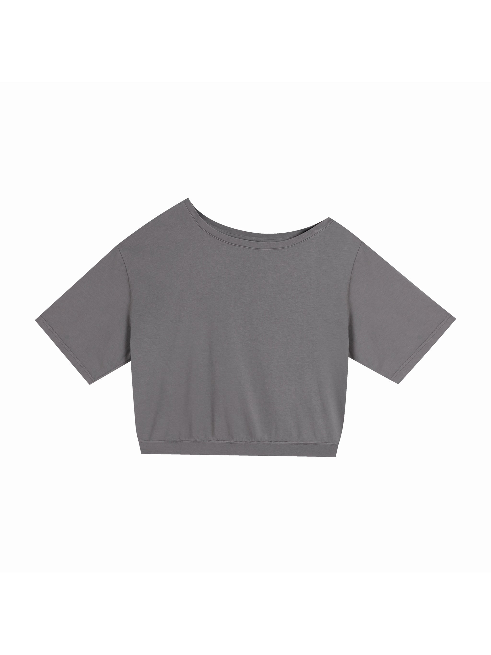 "B" FOR BOUJEE Asymmetric Shoulder Oversized Cotton T-Shirt ODMPOD